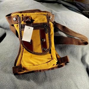 Brown and Tan hip pack / festival bag